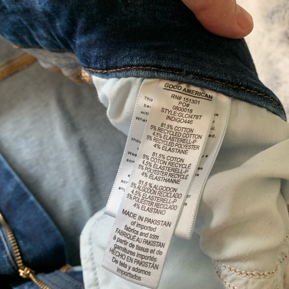 Good American Always Fits Deep Blue Denim Jeans - Picture 3 of 5